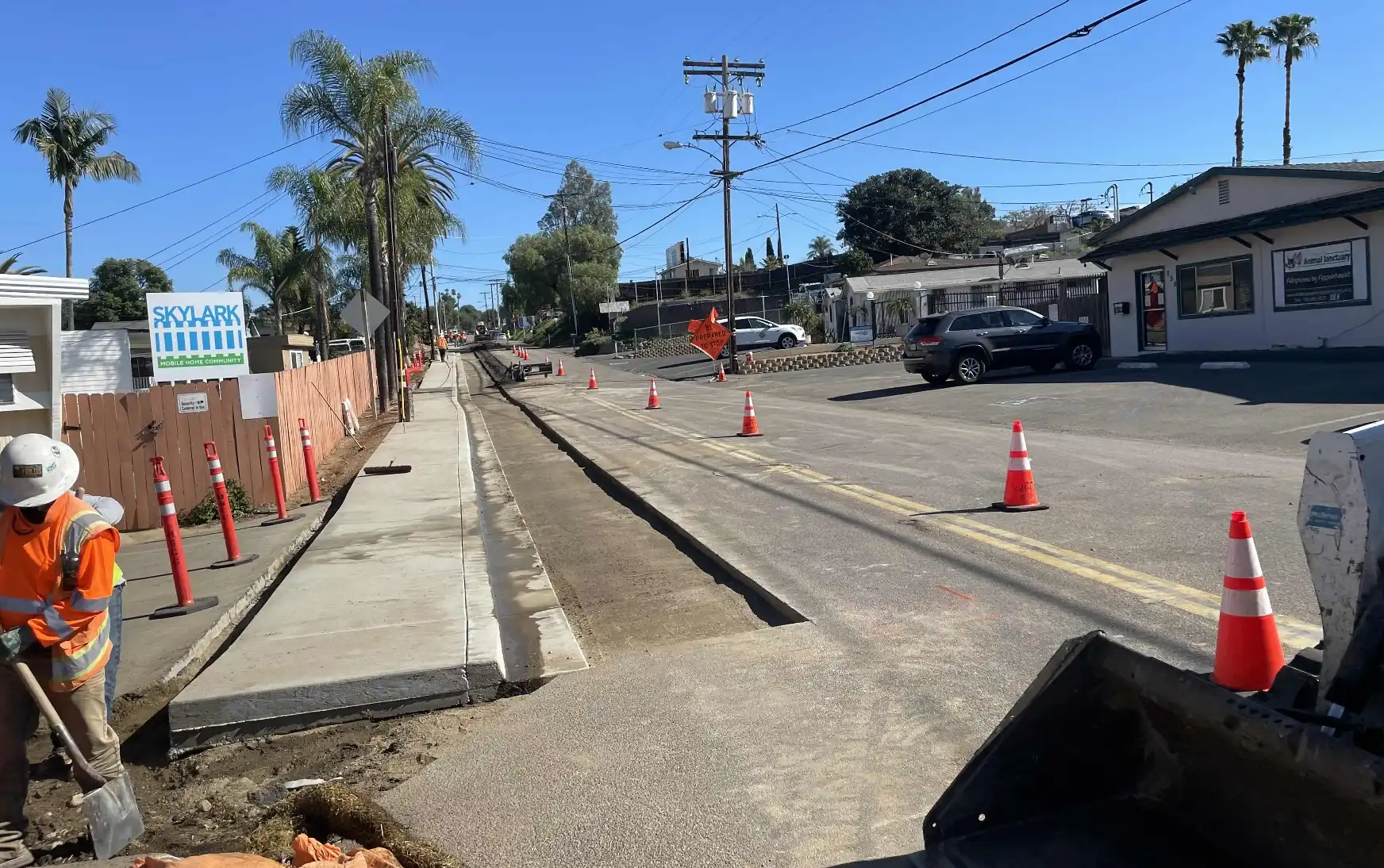 Site where HSCC performed roadway improvements.